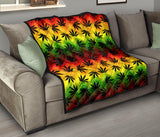 Canabis Marijuana Weed Pattern Print Design 03 Premium Quilt