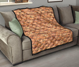 Brick Printed Pattern Print Design 04 Premium Quilt