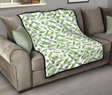 Green Peas Pattern Print Design 04 Premium Quilt
