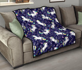 Hand Drawn Cute Unicorn Star Planet Premium Quilt