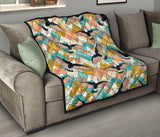 Eagle Pattern Print Design 02 Premium Quilt