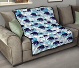 Polar Bear Winter Snow Pattern Premium Quilt