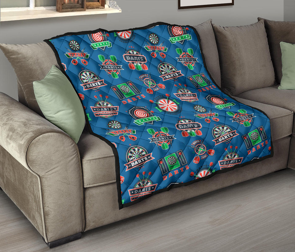 Darts Pattern Print Design 02 Premium Quilt