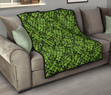 Green Hop Pattern Premium Quilt