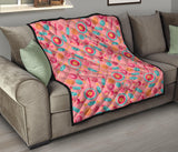 Colorful Candy Pattern Premium Quilt