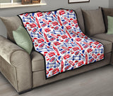 British Pattern Print Design 01 Premium Quilt