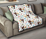Cute Chihuahua Dog Pattern Premium Quilt
