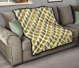 Lion Pattern Print Design 02 Premium Quilt