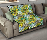 Hand Drawn Windmill Pattern Premium Quilt