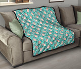 Pig Pattern Print Design 01 Premium Quilt