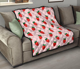 Strawberry Beautiful Pattern Premium Quilt