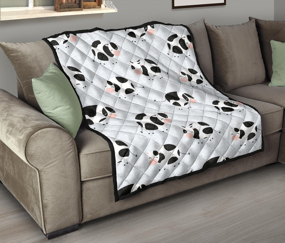 Cute Cows Pattern Premium Quilt