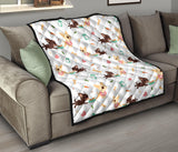 Cute Chihuahua Puppie Pattern Premium Quilt