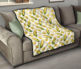 Corn Pattern Print Design 05 Premium Quilt