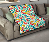 Colorful Moon Pattern Premium Quilt