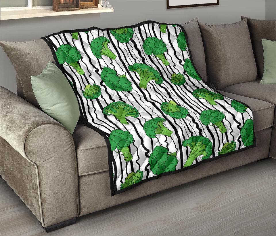 Cool Broccoli Pattern Premium Quilt