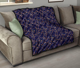 Eggplant Pattern Print Design 04 Premium Quilt
