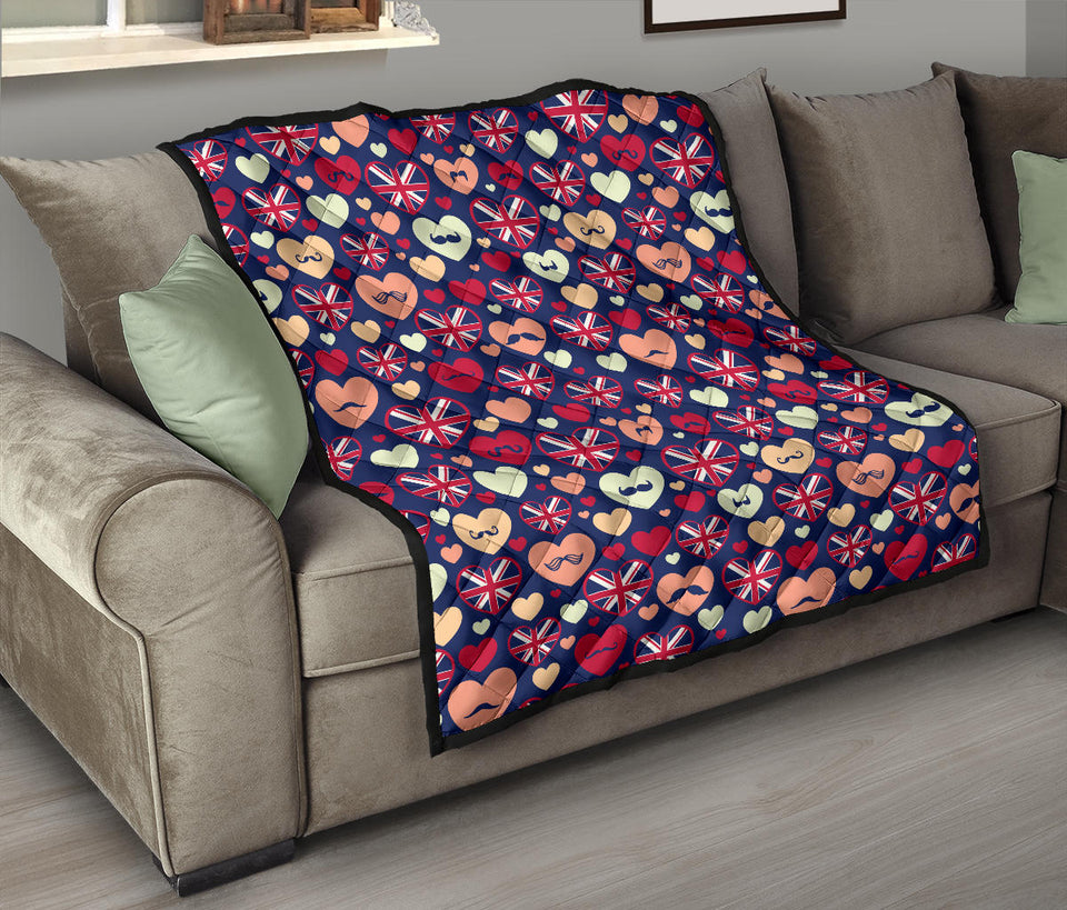 British Pattern Print Design 02 Premium Quilt