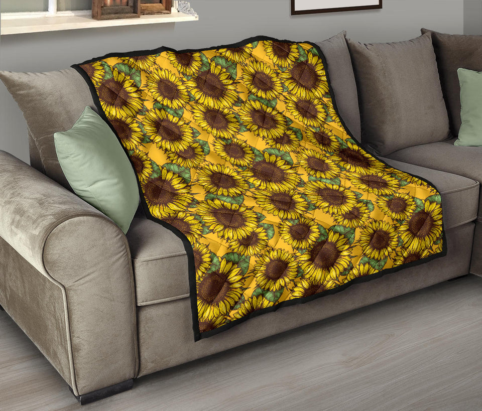 Sunflower Pattern Premium Quilt