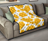 Cheese Slice Pattern Premium Quilt
