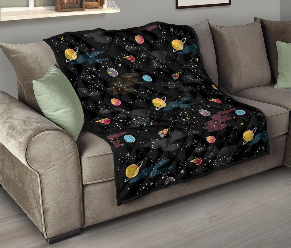 Space Pattern Premium Quilt