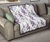 Lavender Flower Design Pattern Premium Quilt