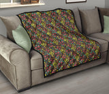 Music Notes Pattern Print Design 05 Premium Quilt