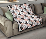 Pig Pattern Print Design 05 Premium Quilt