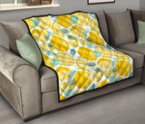 Lemon Design Pattern Premium Quilt