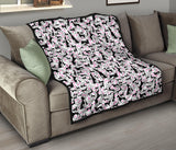 Greyhound Pattern Print Design 02 Premium Quilt