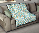 Fried Eggs Pattern Print Design 04 Premium Quilt