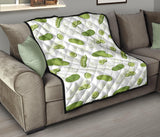 Cucumber Sketch Pattern Premium Quilt