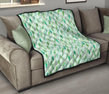 Green Peas Pattern Print Design 01 Premium Quilt