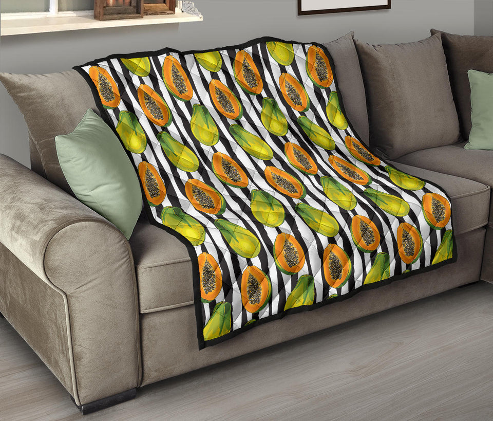 Papaya Design Pattern Premium Quilt