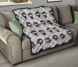 Cute Ninja Pattern Premium Quilt