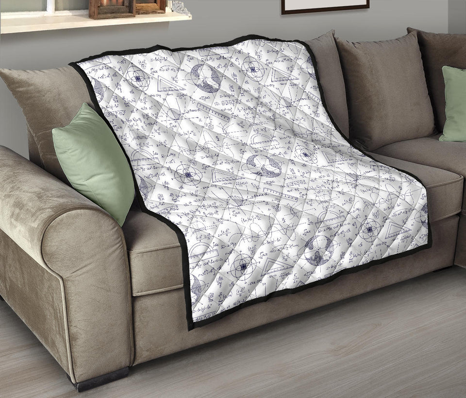 Math Pattern Print Design 03 Premium Quilt