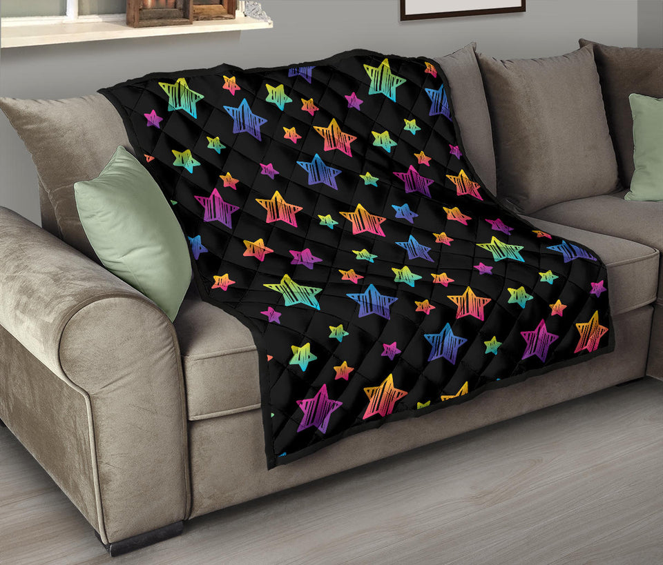 Colorful Star Pattern Premium Quilt