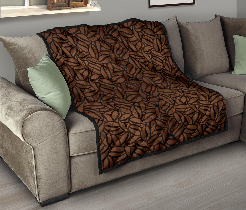 Coffee Bean Pattern Premium Quilt