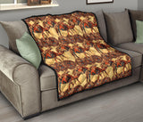 Camel Polynesian Tribal Design Pattern Premium Quilt