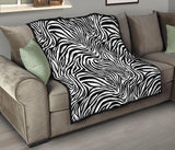 Zebra Skin Pattern Premium Quilt