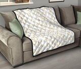 Bread Toast Pattern Print Design 01 Premium Quilt