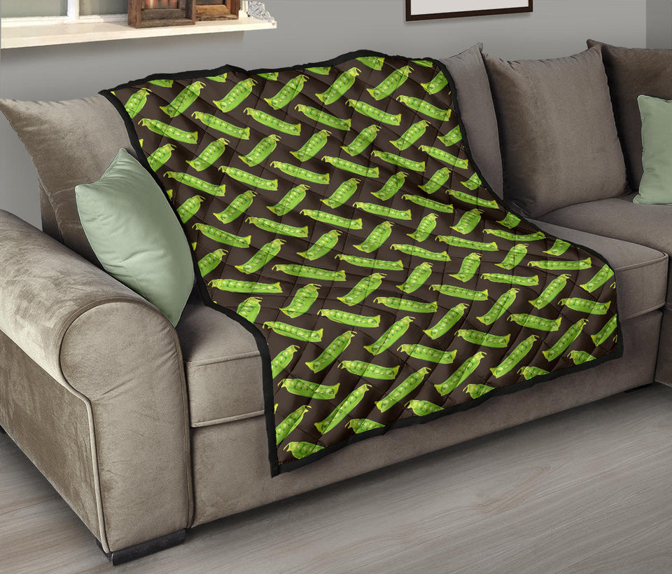 Green Peas Pattern Print Design 05 Premium Quilt
