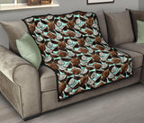 Coconut Pattern Print Design 03 Premium Quilt