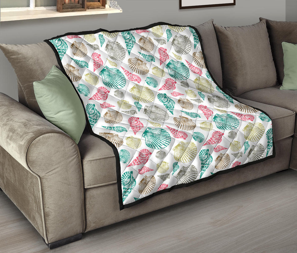 Colorful Shell Pattern Premium Quilt