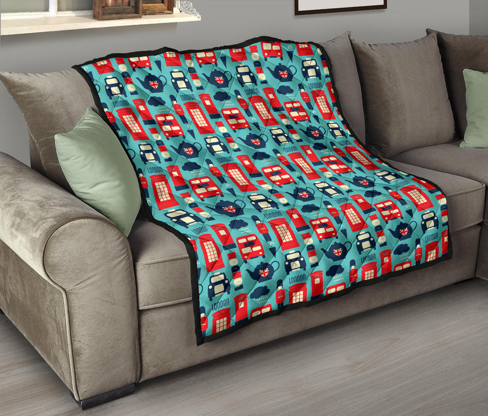 British Pattern Print Design 04 Premium Quilt