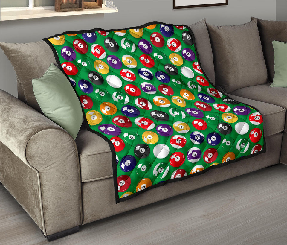 Billiard Ball Pattern Print Design 02 Premium Quilt