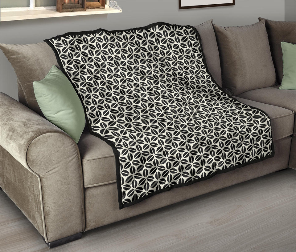 Coffee Bean Abstract Modern Pattern Premium Quilt