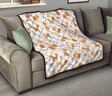Cute Tribal Fox Pattern Premium Quilt