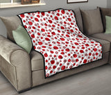 Ladybug Pattern Print Design 04 Premium Quilt