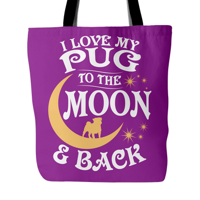 Tote Bag-I Love My Pug To The Moon & Back ccnc003 dg0060